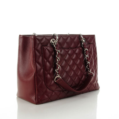 Chanel Caviar Quilted Grand Shopping Tote GST Burgundy 3 of 7