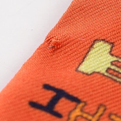 Hermes Silk 1001 H Twilly Orange Fuchsia Bleu 6 of 7