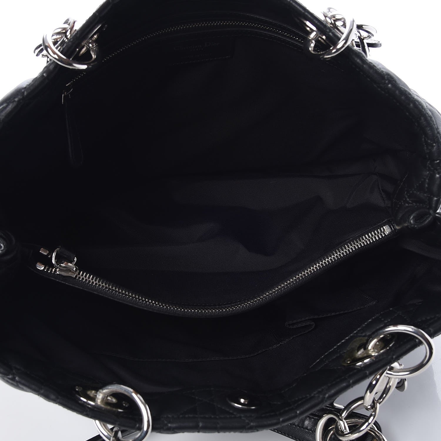 Christian Dior Lambskin Cannage Large Dior Soft Shopping Tote Black 5 of 8