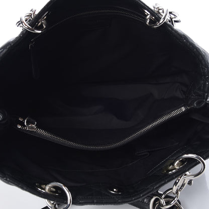 Christian Dior Lambskin Cannage Large Dior Soft Shopping Tote Black 5 of 8