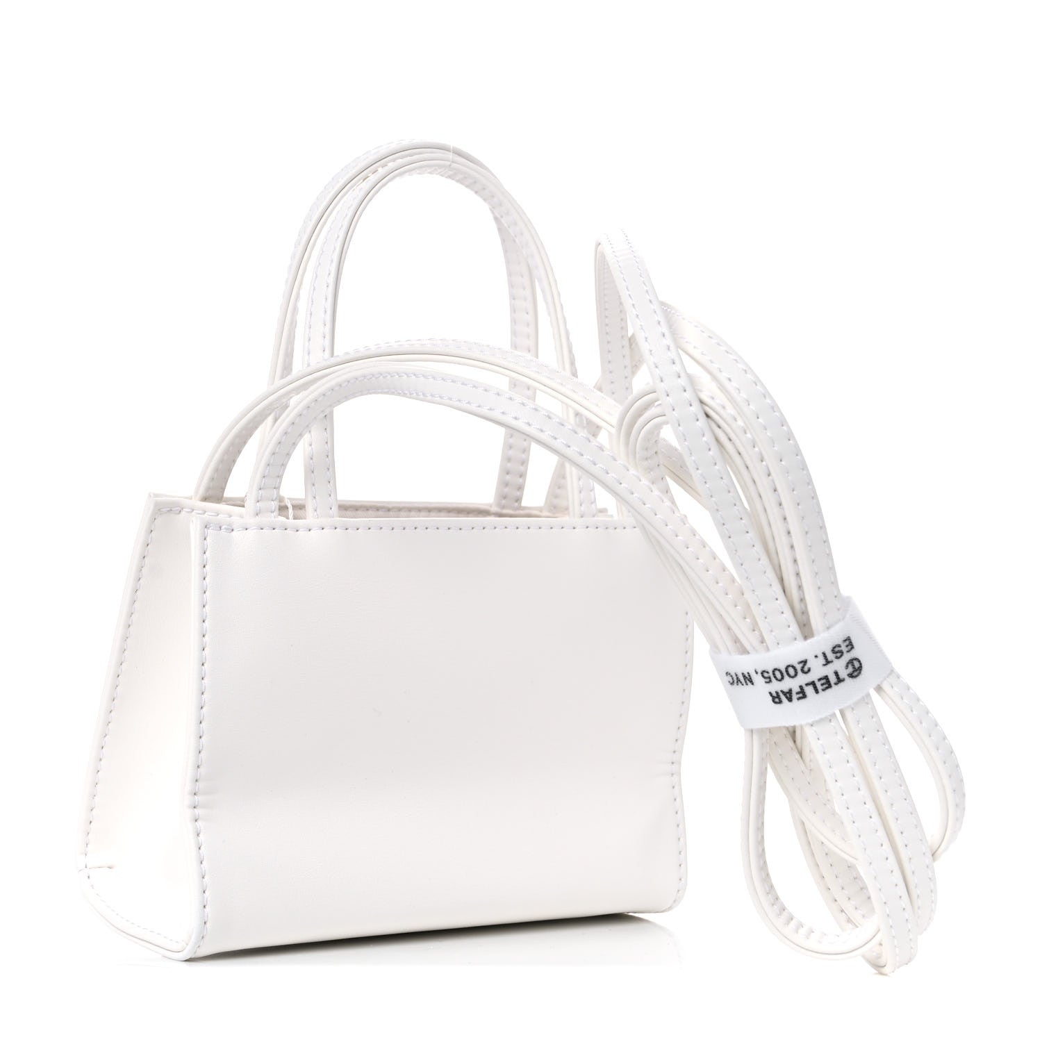 Telfar Vegan Leather Small Shopping Bag White 3 of 9