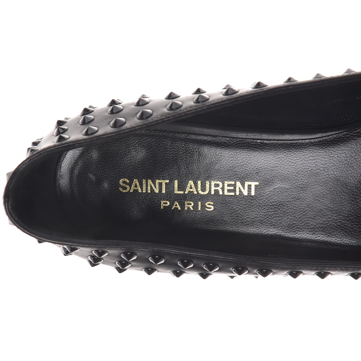 Calfskin Studded Paris Ballerina Flats 37 Black