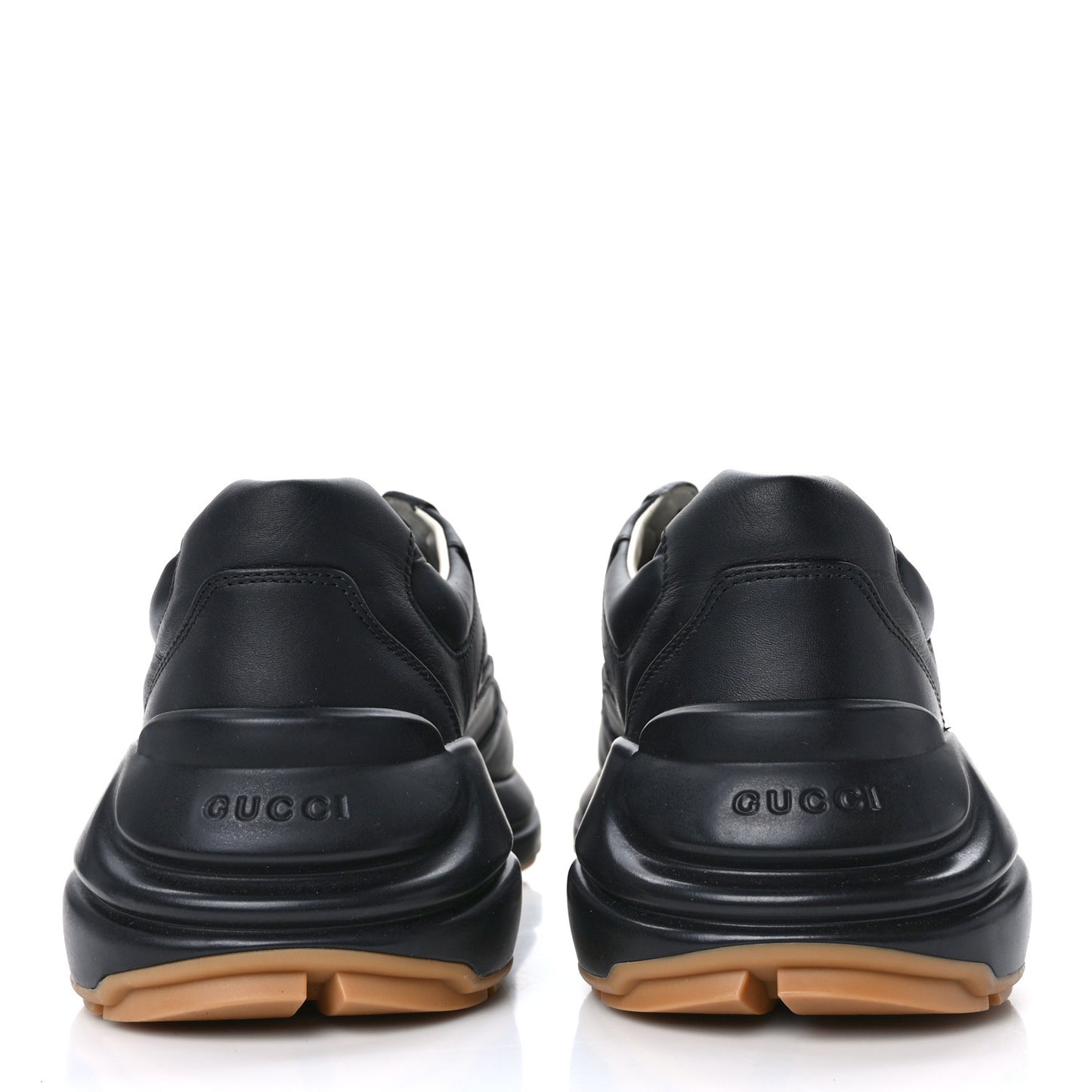 Calfskin Iridescent Logo Mens Rhyton Sneakers 8 Black