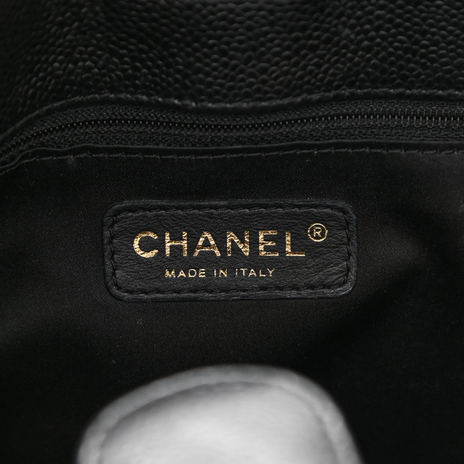 Chanel Caviar Quilted Petit Shopping Tote PST Black 6 of 10