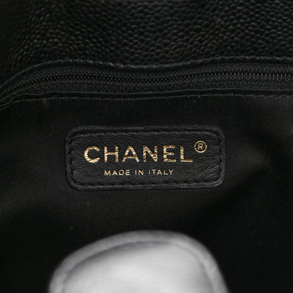 Chanel Caviar Quilted Petit Shopping Tote PST Black 6 of 10