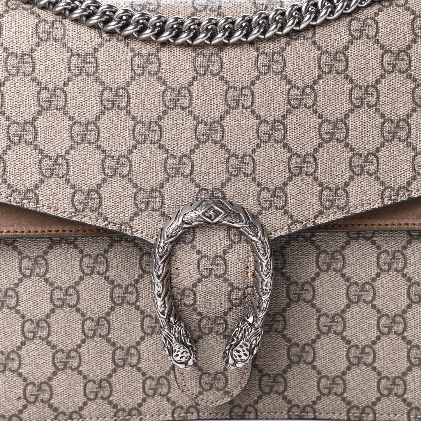GG Supreme Monogram Medium Dionysus Shoulder Bag Taupe