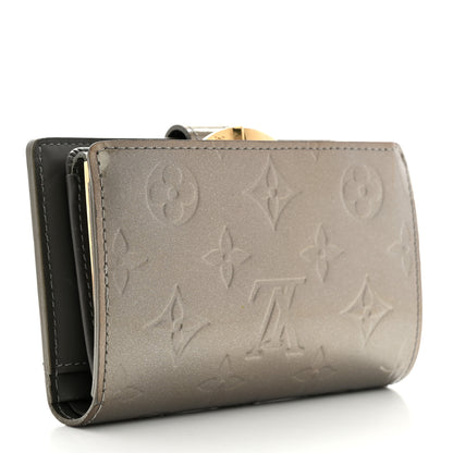 Louis Vuitton Vernis French Purse Wallet Gris Art Deco 3 of 8