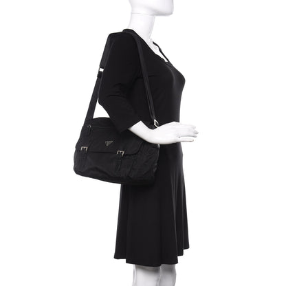 Prada Nylon Vela Messenger Bag Black 2 of 9