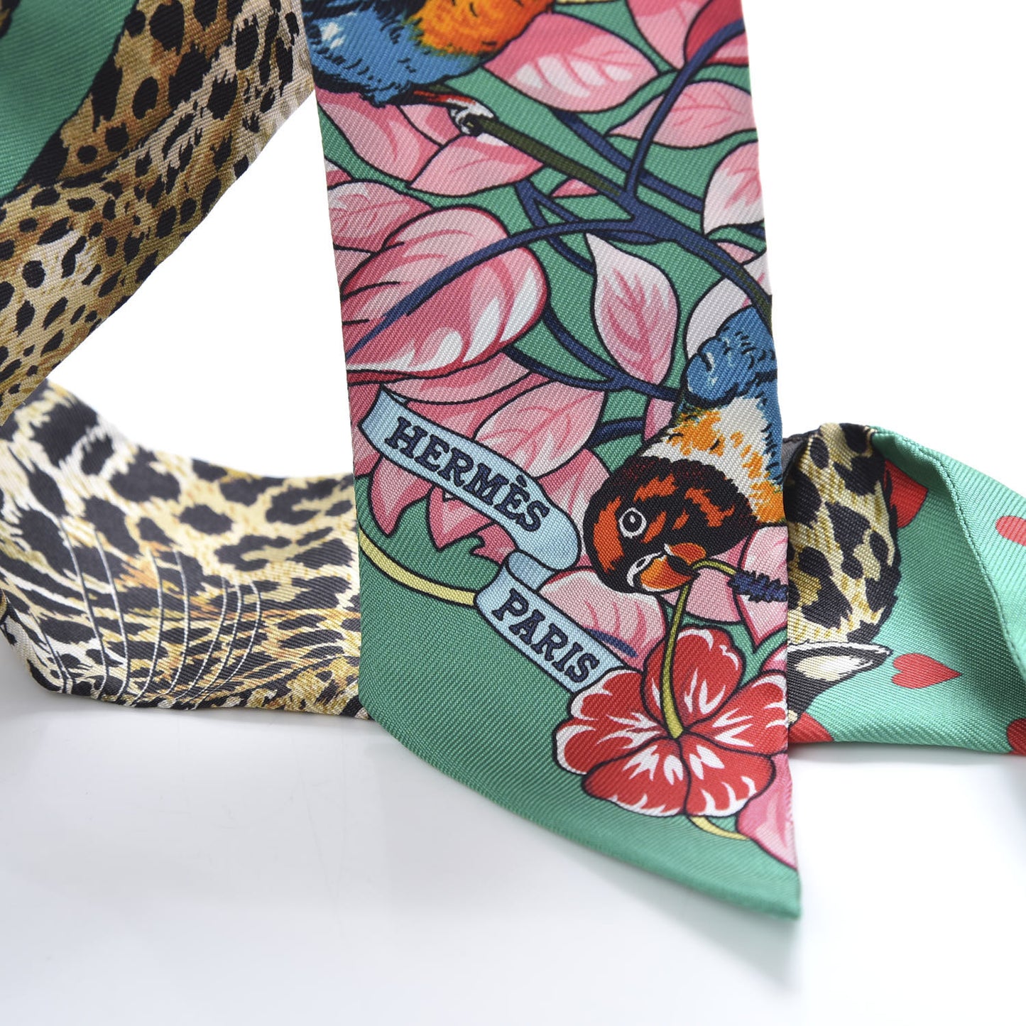 Silk Jungle Love Love Twilly Emeraude Rose Brun