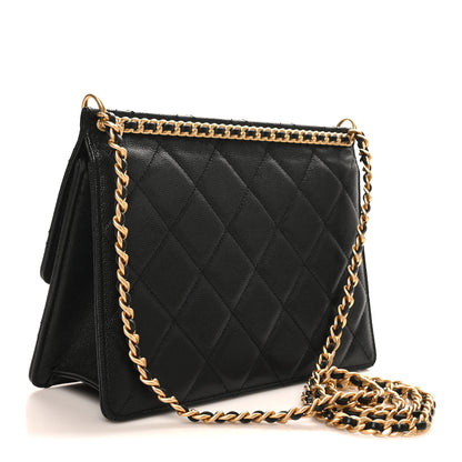 Chanel Caviar Quilted Chain Frame Flap Black 2 of 10