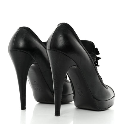 Chanel Lambskin Cap Toe Camellia CC Pumps 41 Black 4 of 11