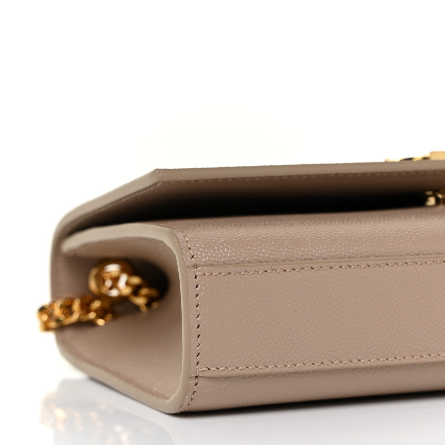 Saint Laurent Grain De Poudre Small Monogram Kate Satchel Nude Powder 6 of 7