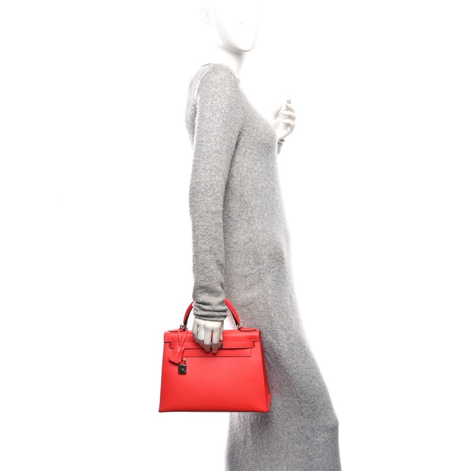 Hermes Epsom Kelly Sellier 28 Rouge Tomate 2 of 10