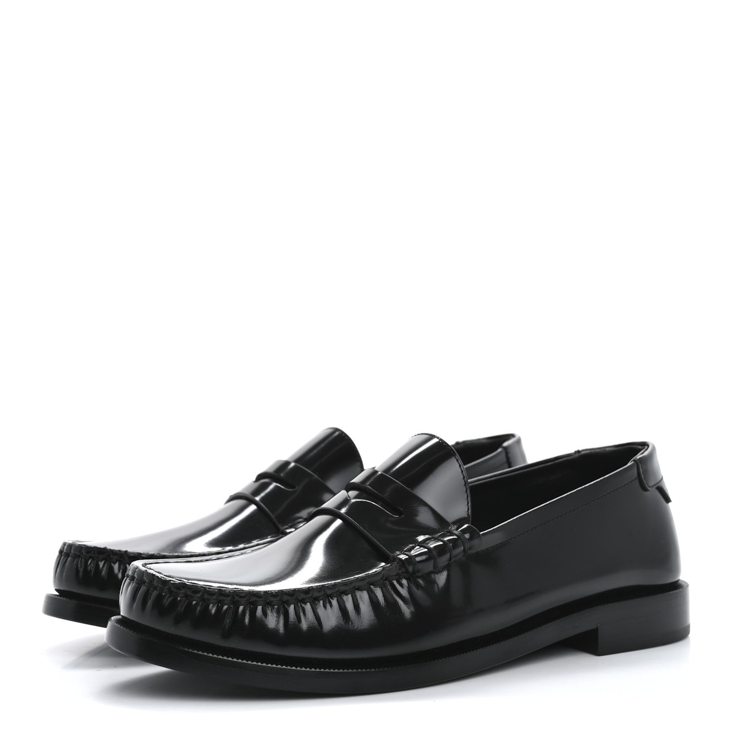 Calfskin Penny Loafers 37 Black
