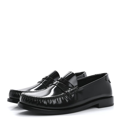 Saint Laurent Calfskin Penny Loafers 37 Black 4 of 10