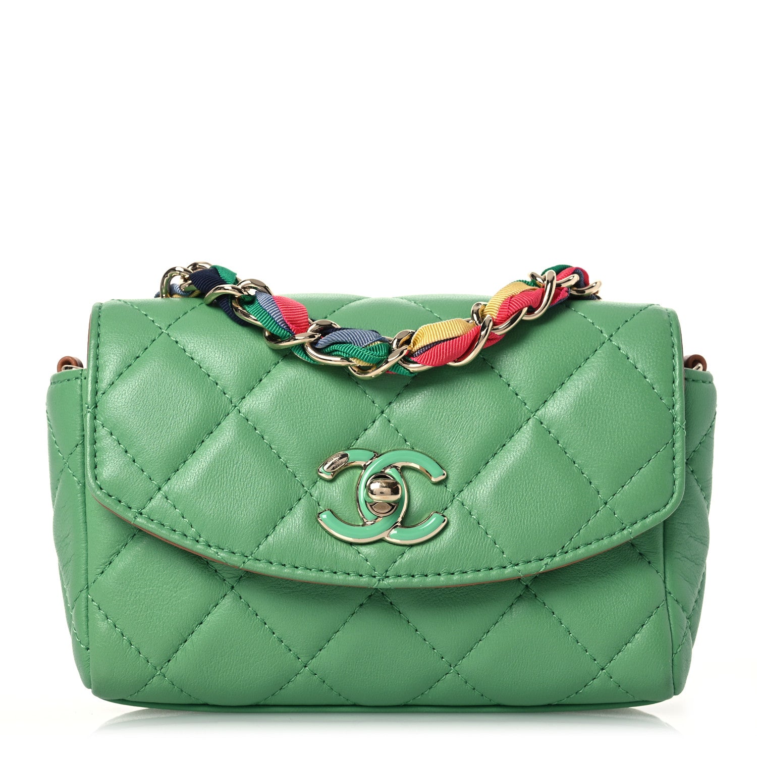 Chanel Lambskin Mixed Fibers Quilted Small Cocovado Flap Green 1 of 11