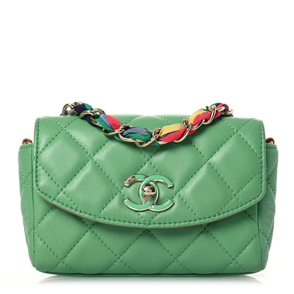 Chanel Lambskin Mixed Fibers Quilted Small Cocovado Flap Green 1 of 11