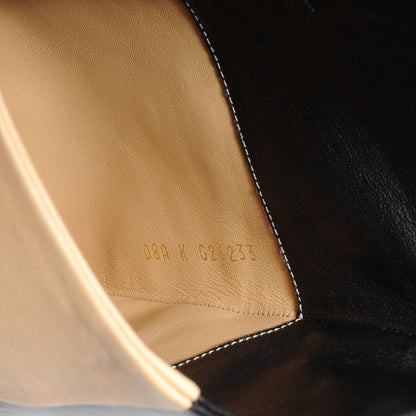 Chanel Leather Knee High Boots 9.5 Black Beige 7 of 7