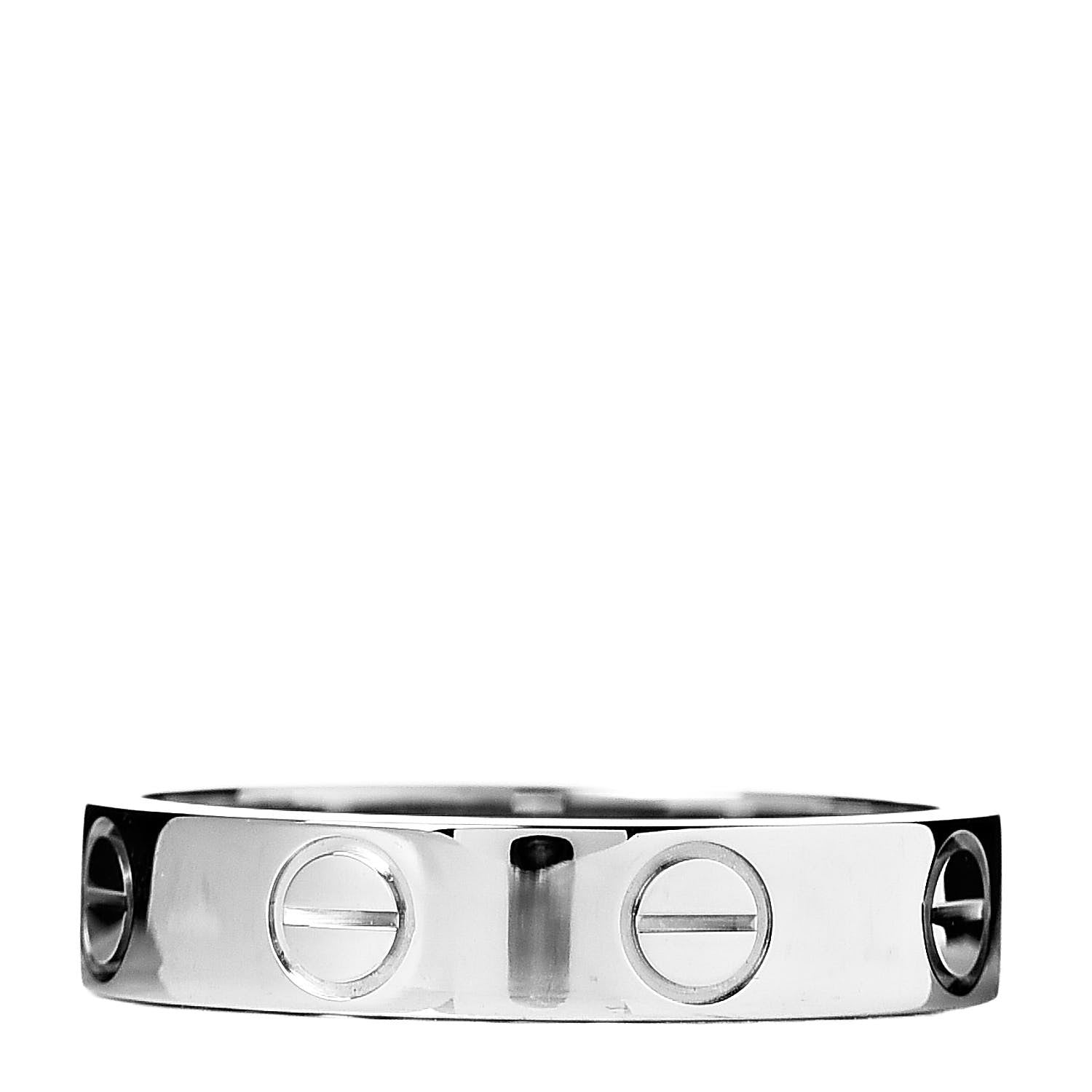 Cartier 18K White Gold 3.5mm LOVE Wedding Band Ring 46 3.75 3 of 4