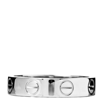 Cartier 18K White Gold 3.5mm LOVE Wedding Band Ring 46 3.75 3 of 4