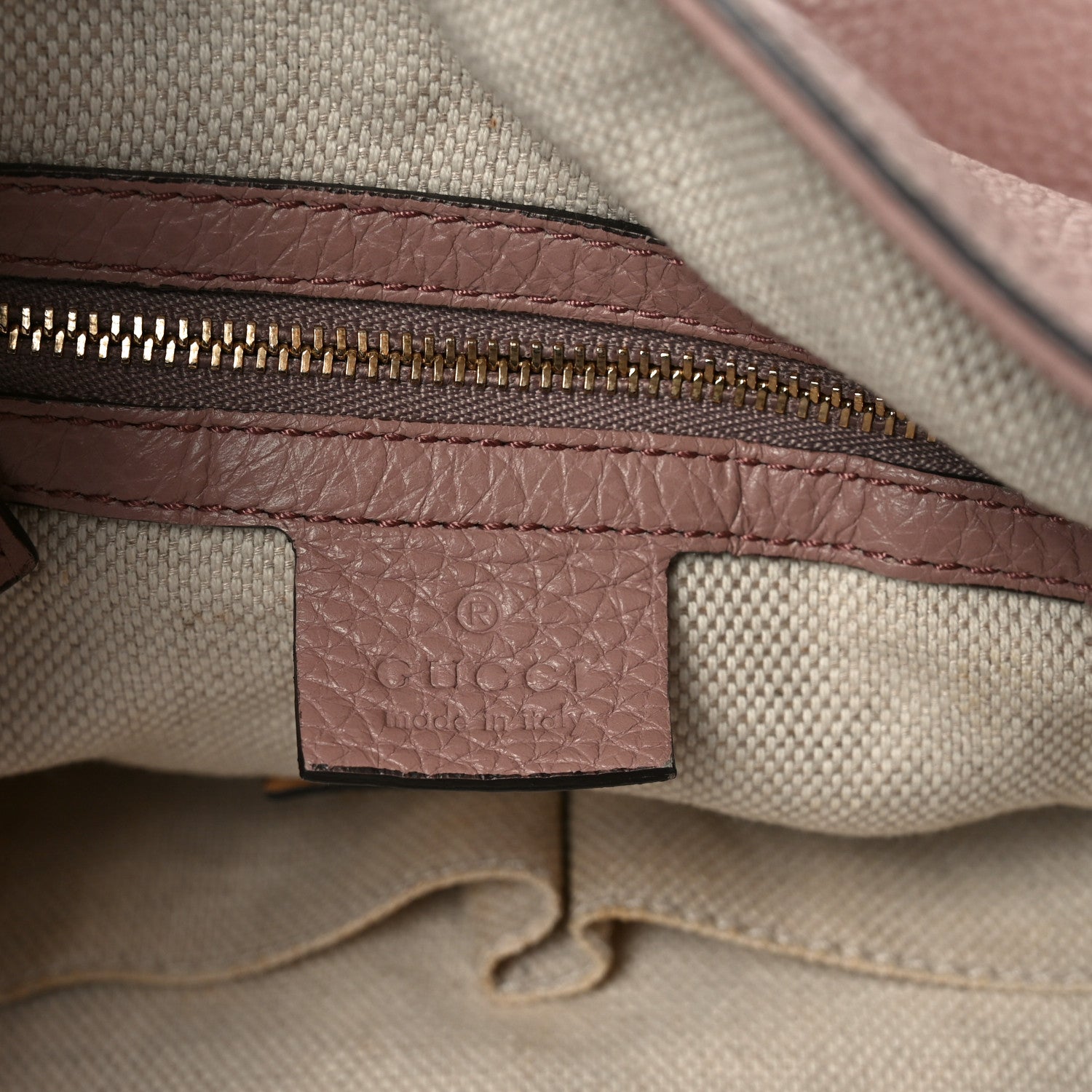 Gucci Pebbled Calfskin Small Soho Shoulder Bag Light Pink 6 of 12