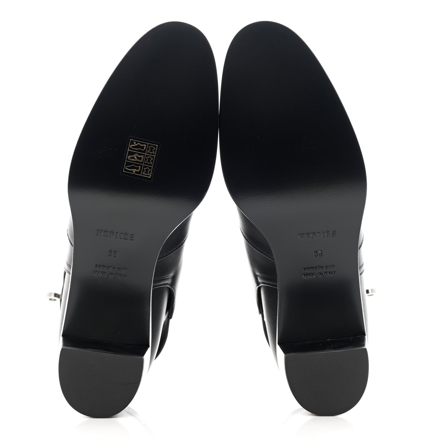 Hermes Calfskin Frenchie 50 Ankle Boots 38 Black 5 of 14