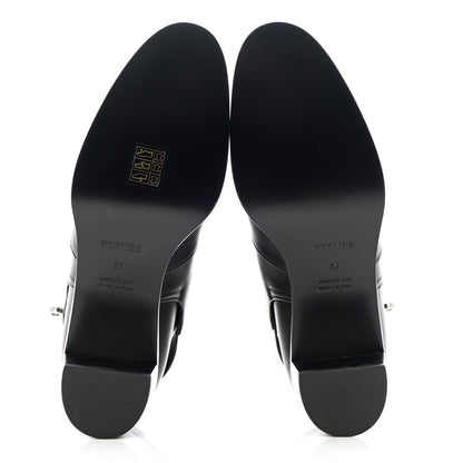 Hermes Calfskin Frenchie 50 Ankle Boots 38 Black 5 of 14
