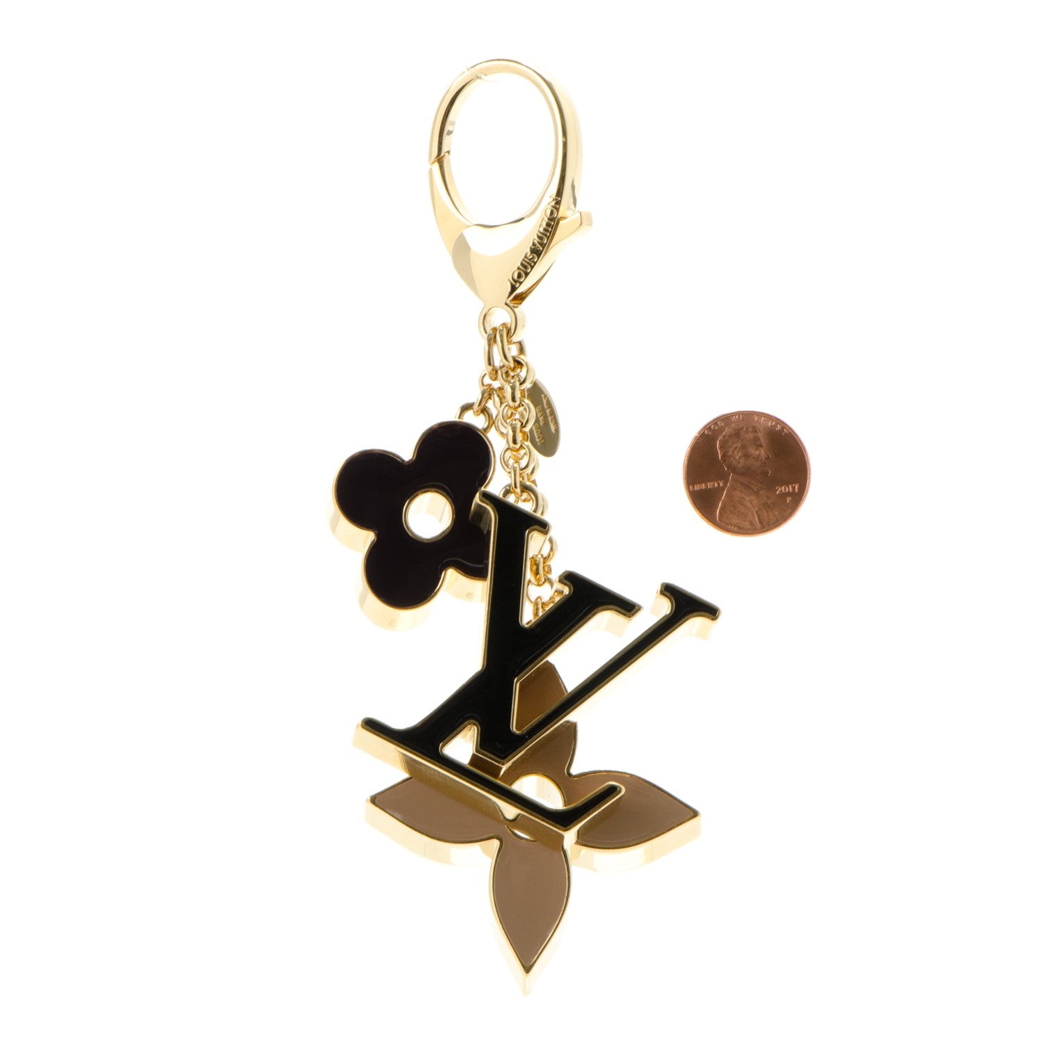 Louis Vuitton Fleur De Monogram Bag Charm Dore 2 of 8