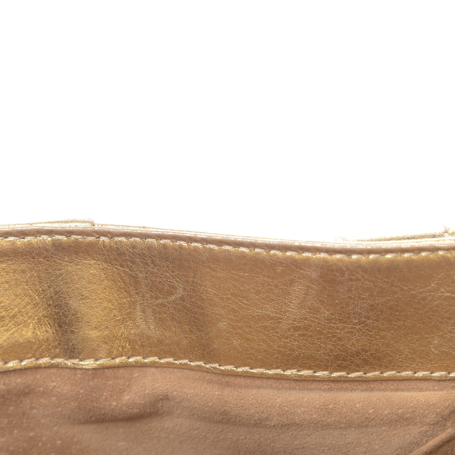 Celine Metallic Lambskin Quilted Boogie Satchel Gold 9 of 21