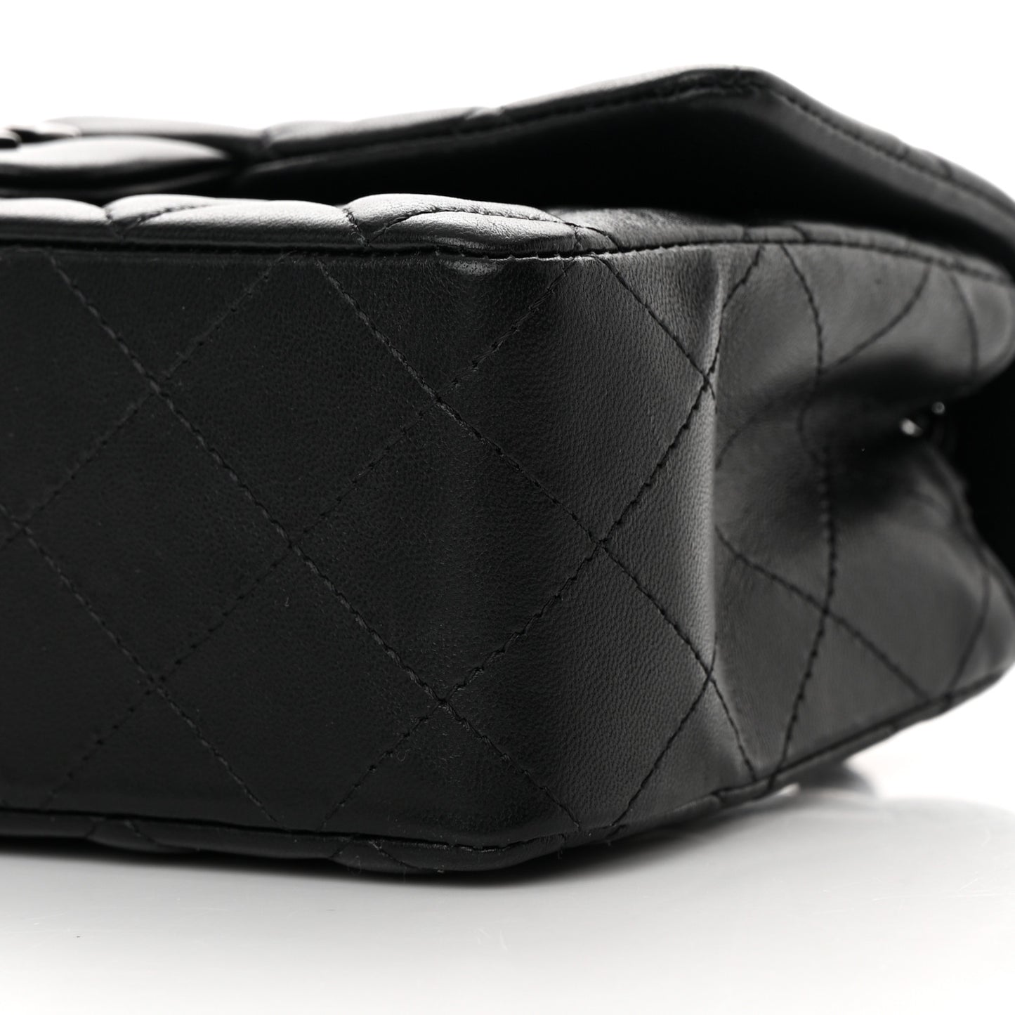 Lambskin Quilted Mini Rectangular Flap So Black