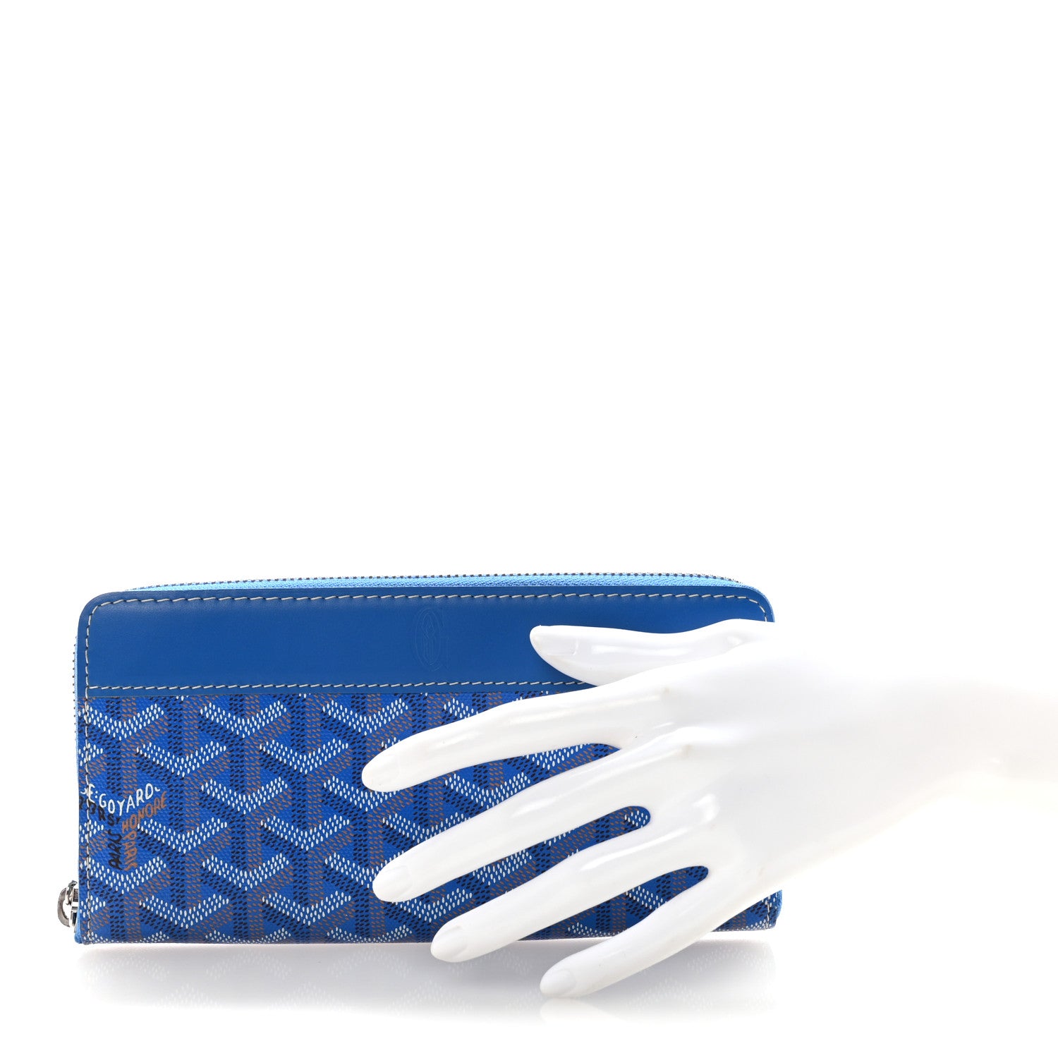 Goyard Goyardine Matignon Zip Around GM Wallet Sky Blue 1832958