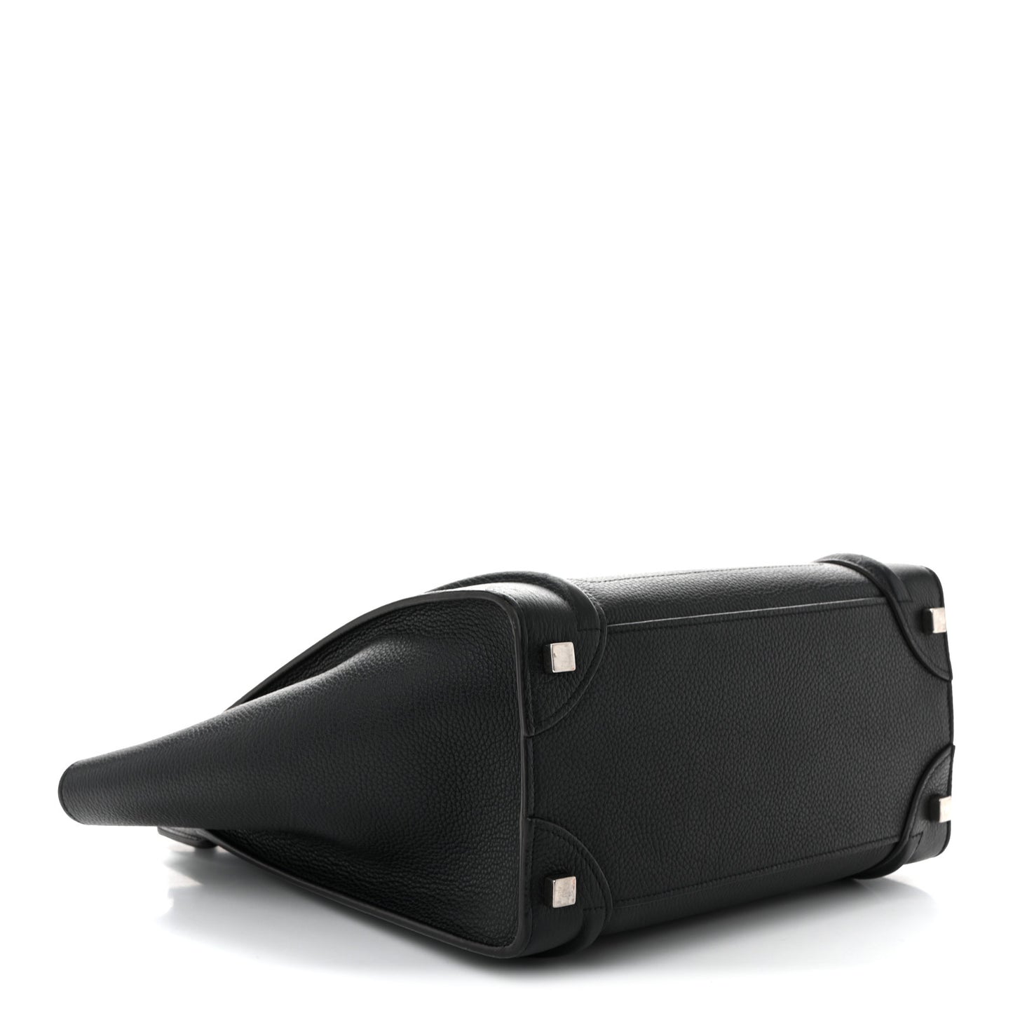 Drummed Calfskin Micro Luggage Black