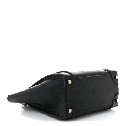 Celine Drummed Calfskin Micro Luggage Black 4 of 10