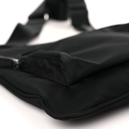 Prada Tessuto Nylon Saffiano Flat Messenger Bag Black 7 of 8