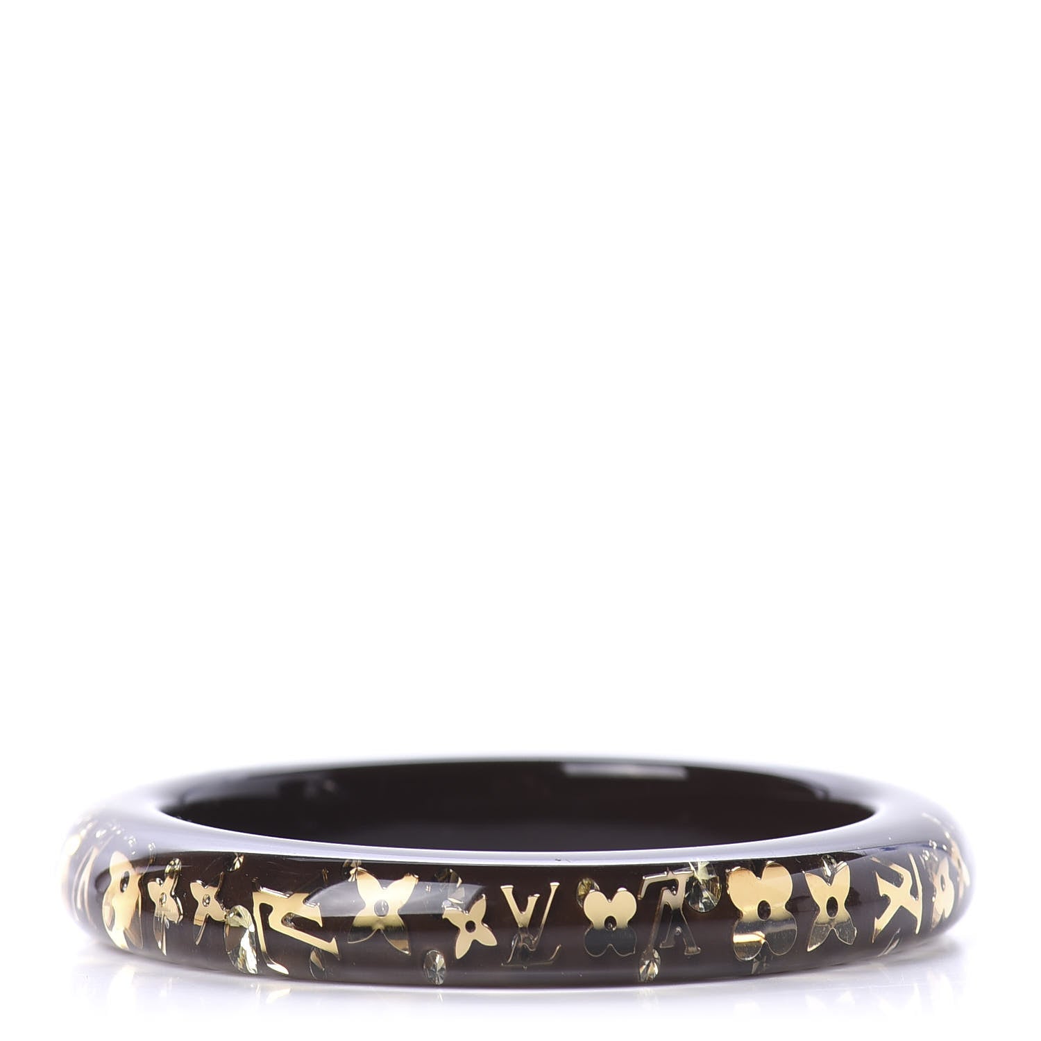 Louis Vuitton Resin Swarovski Small Inclusion Bracelet PM Marron 1 of 3