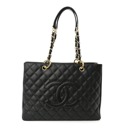 Chanel Caviar Quilted Grand Shopping Tote GST Black 1 of 10