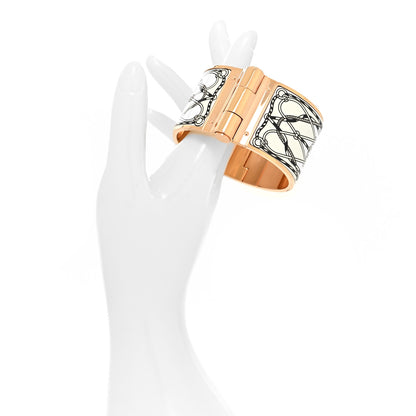 Hermes Enamel Printed Extra Wide Hinged Bracelet 2 of 5