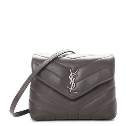 Saint Laurent Calfskin Y Quilted Monogram Toy Loulou Crossbody Bag Earth 1 of 8