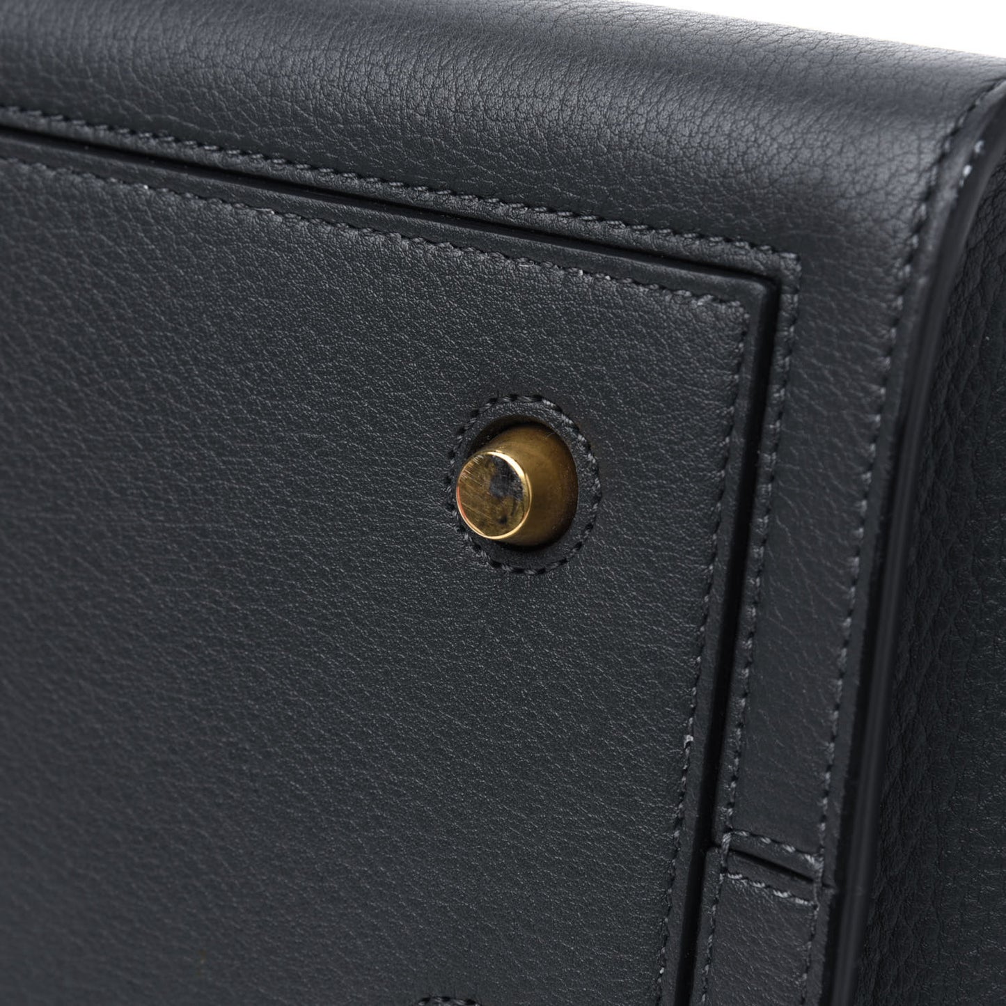 Crisped Calfskin Mini Tie Knot Tote Anthracite