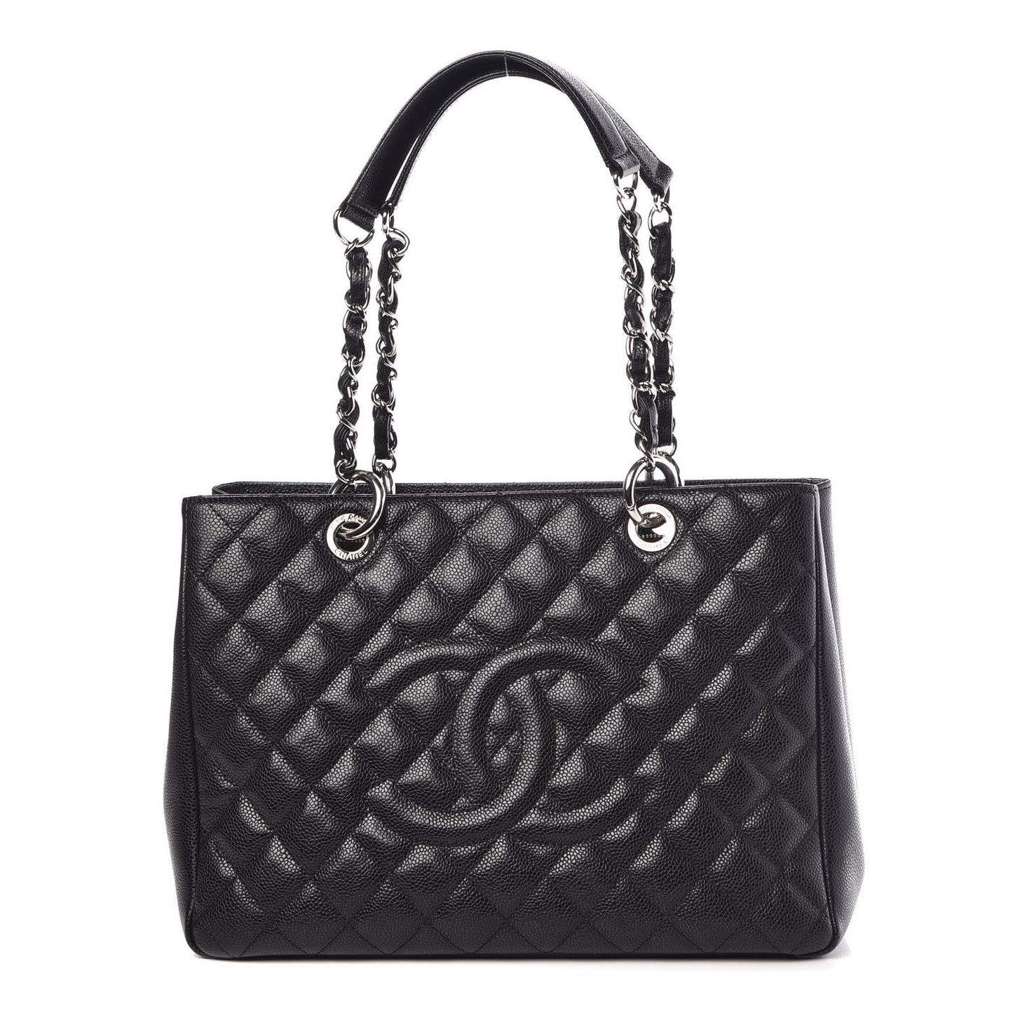 Caviar Quilted Grand Shopping Tote GST Black