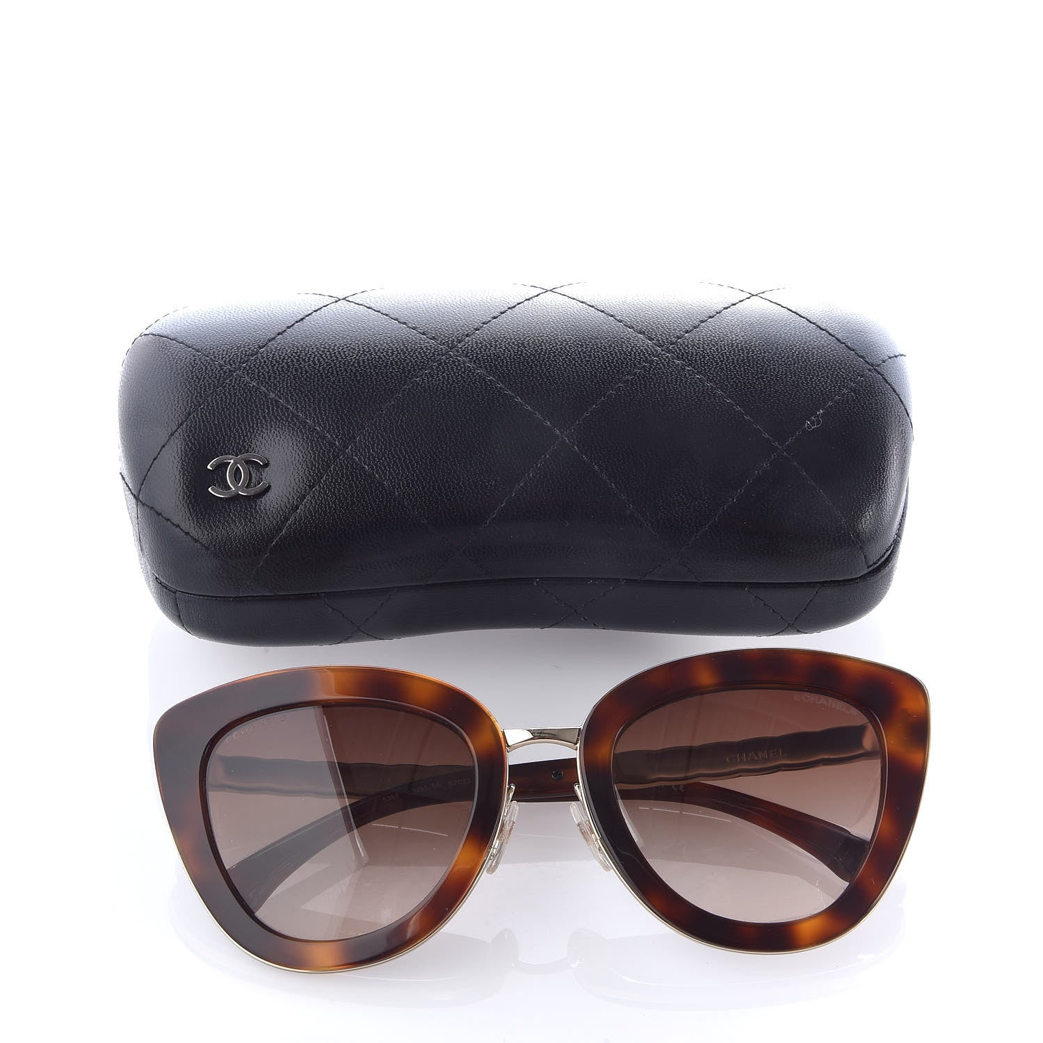 Chanel Cat Eye Quilted Sunglasses 5368 Tortoise 7 of 7
