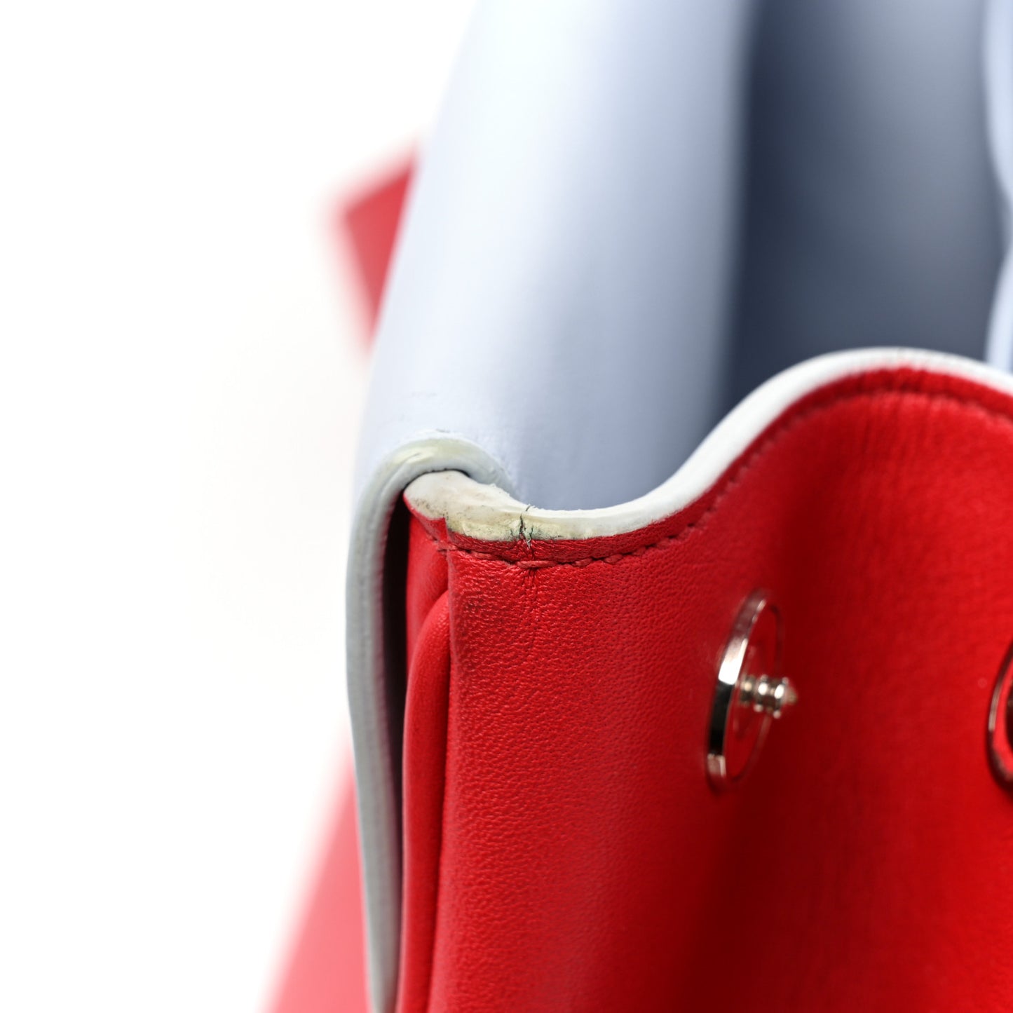 Smooth Calfskin Small Be Dior Flap Red