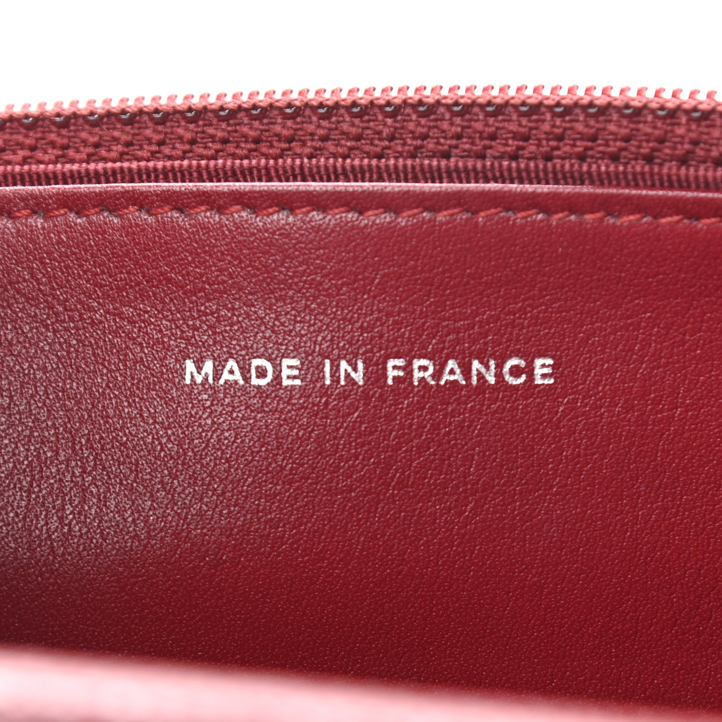 Caviar Quilted Wallet On Chain WOC Dark Red
