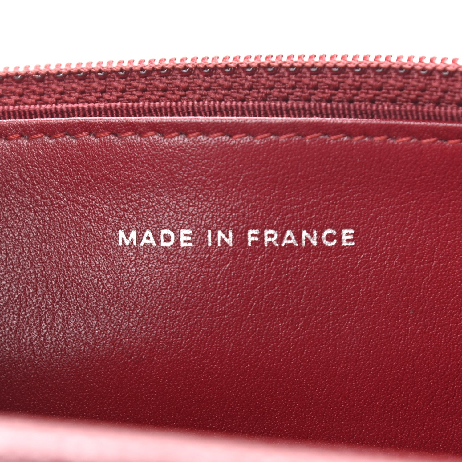 Chanel Caviar Quilted Wallet On Chain WOC Dark Red 7 of 12
