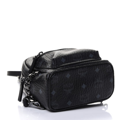 MCM Visetos Side Stud X-Mini Stark Bebe Boo Backpack Black 3 of 4