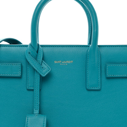 Saint Laurent Calfskin Nano Sac De Jour Turquoise 5 of 10