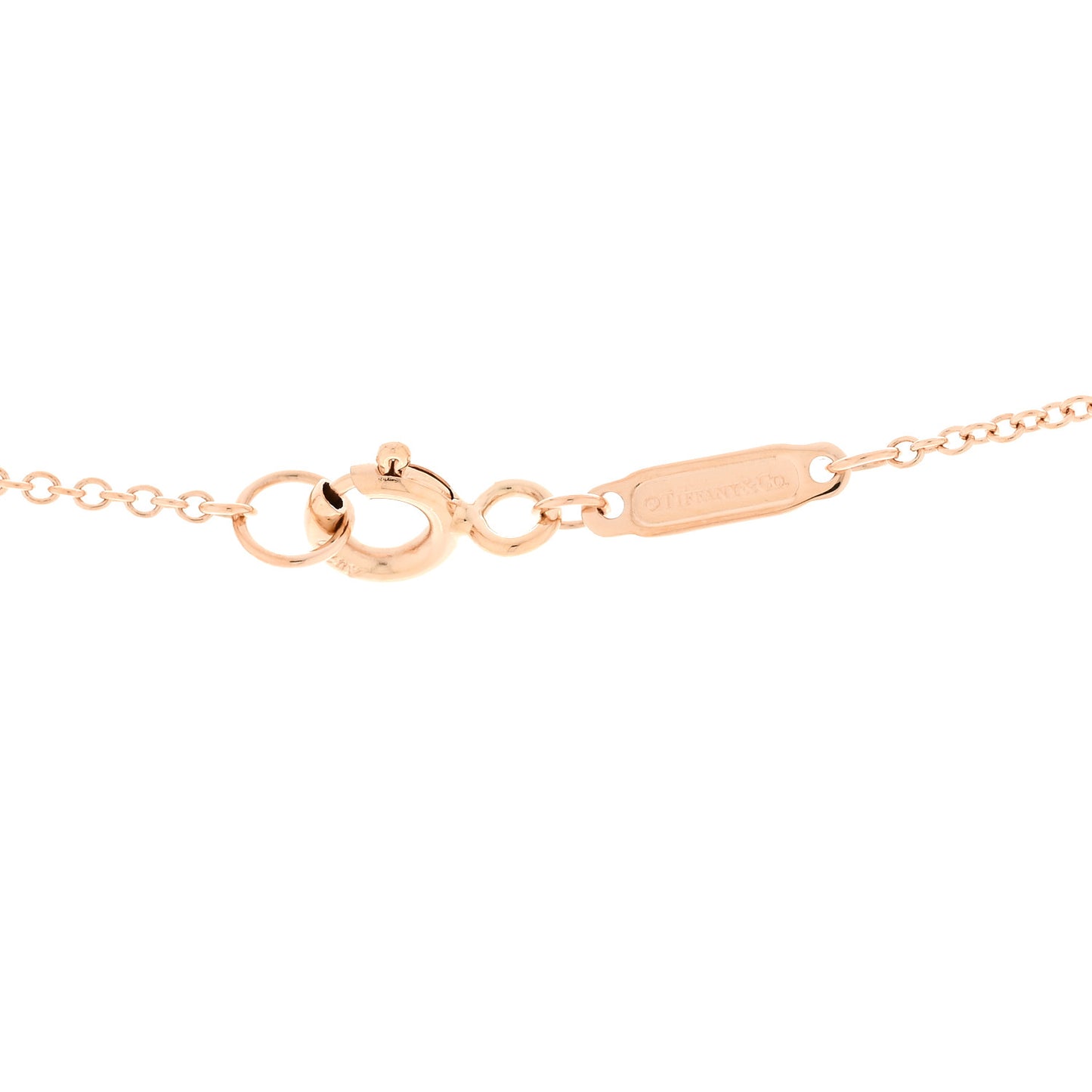 18K Rose Gold Diamond T Baguette Pave Pendant Necklace