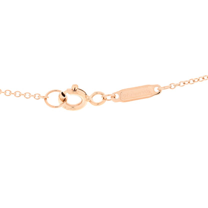 Tiffany 18K Rose Gold Diamond T Baguette Pave Pendant Necklace 4 of 6