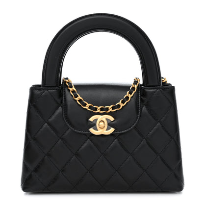 Chanel Shiny Aged Calfskin Quilted Nano Kelly Shopper Black 1 of 11