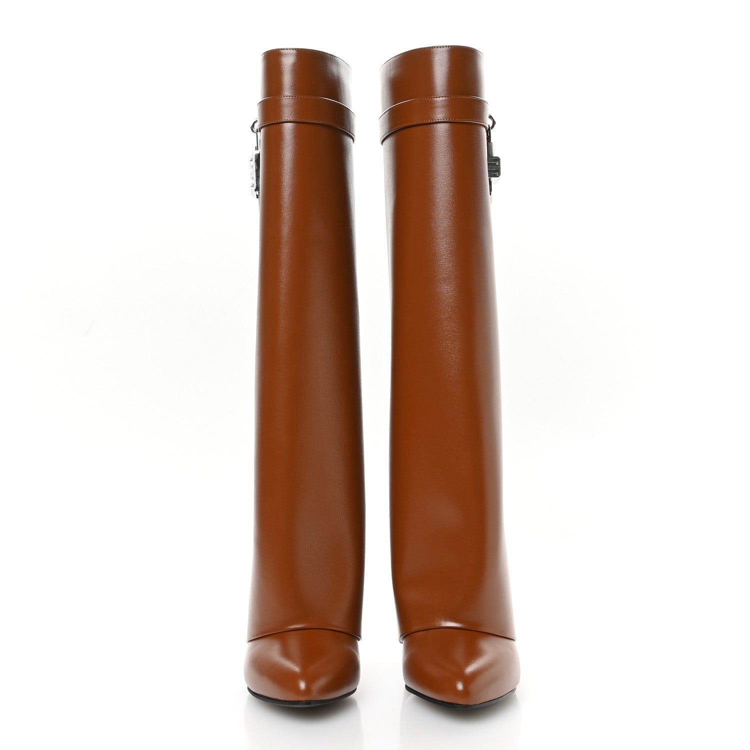 Givenchy Calfskin Shark Lock Pant Boots 39 Tan 3 of 8